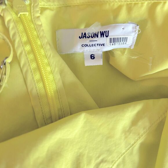 Jason Wu Yellow Midi Dress Size 6 - Picture 7 of 7